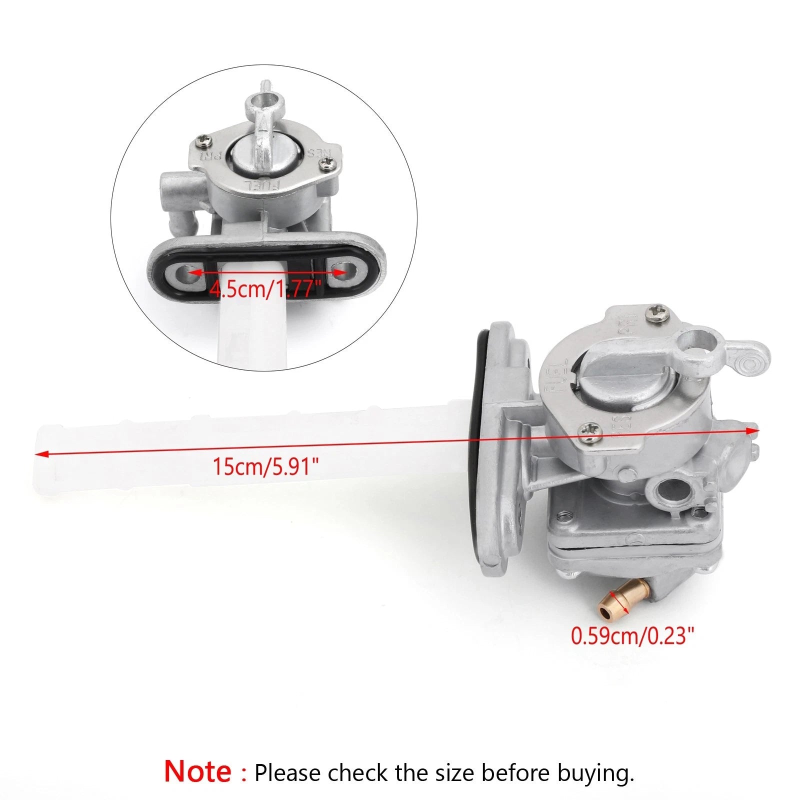 Gas Fuel Petcock Valve 44300-45011 for Suzuki GS300 GS450 GS550 GS650 (1977–1983)