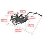 180LBS Universal Black Steel Bike Frame Cargo Trailer with Hitch