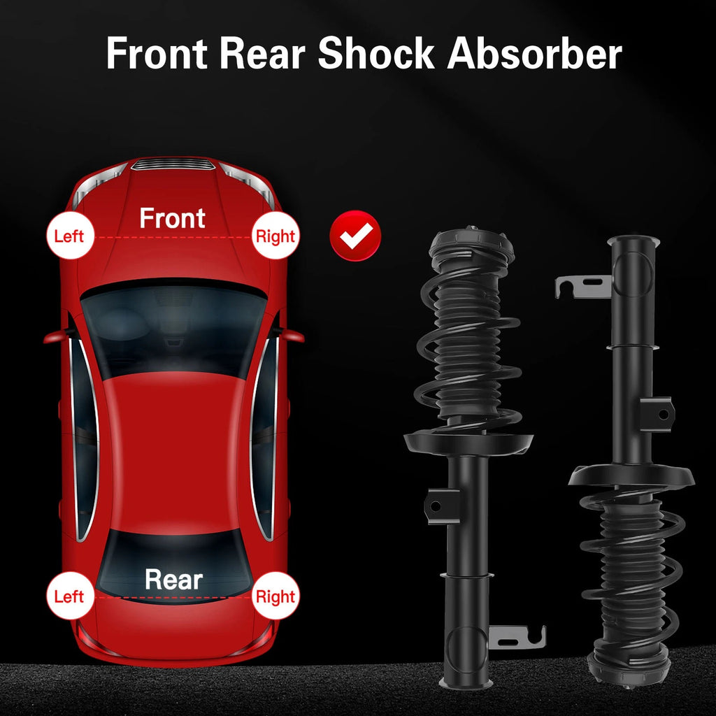 Set of 2 Complete Struts & Coil Spring Assembly for Chevy Cruze (2011-2012)