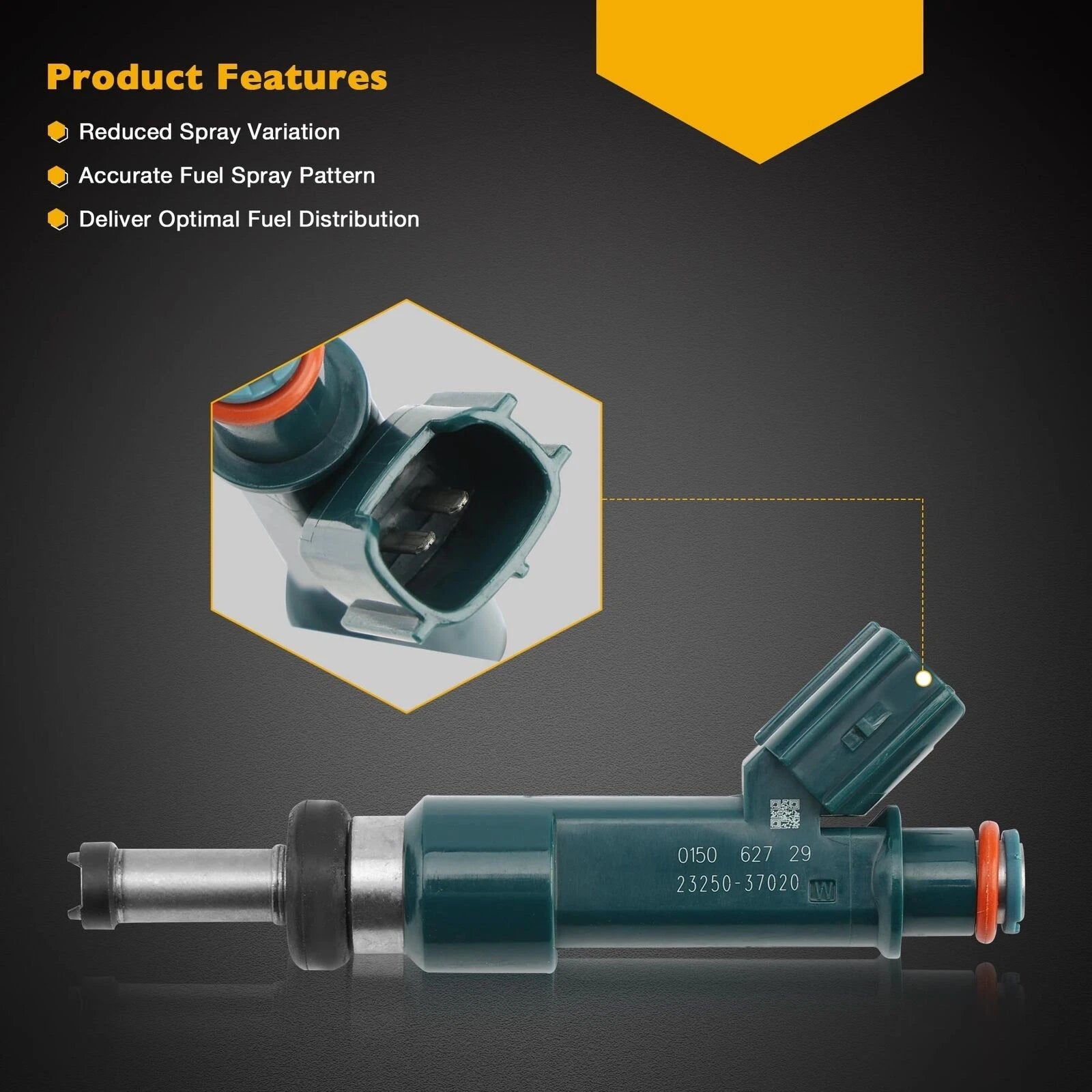4X Fuel Injectors for Lexus CT200h Toyota Prius (2010–2015) Denso 1.8L 23250-37020
