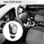 5 Speed Shift Knob for Ford Focus MK2 (2005–2011) Red Silver Tone Black