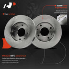 Front Disc Brake Rotor & Ceramic Pads for Kia Optima (2001-2002)