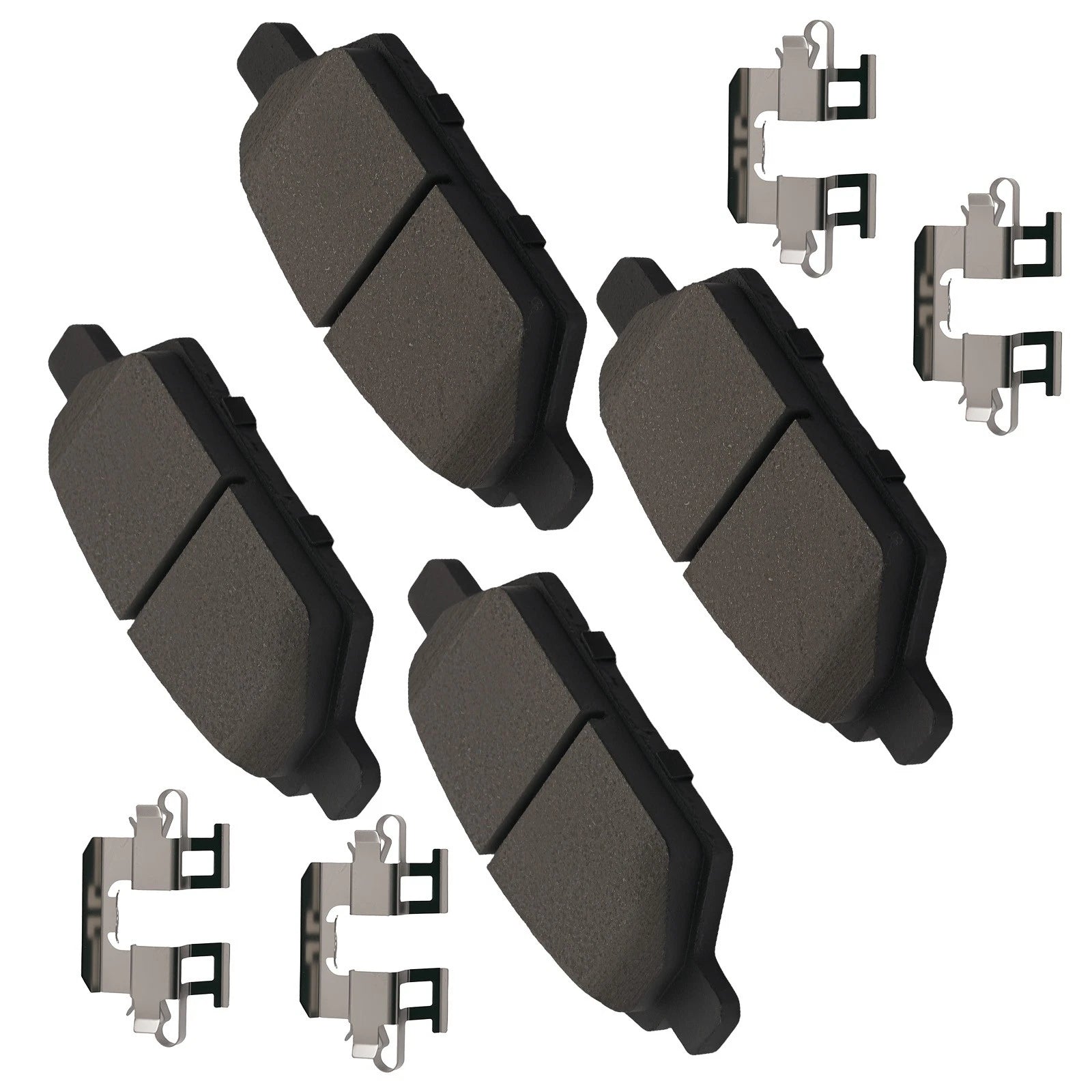Set of 4 Rear Ceramic Brake Pads for Lincoln MKZ 2007–2012, Zephyr 2006 P-1161