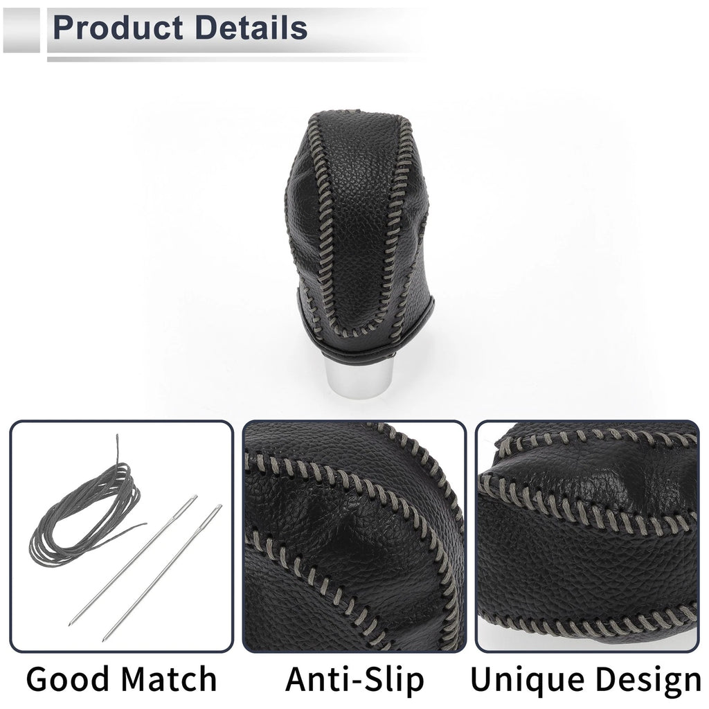 Gear Shift Knob Cover for Subaru Impreza (2017–2023) Pebbled Black Grey