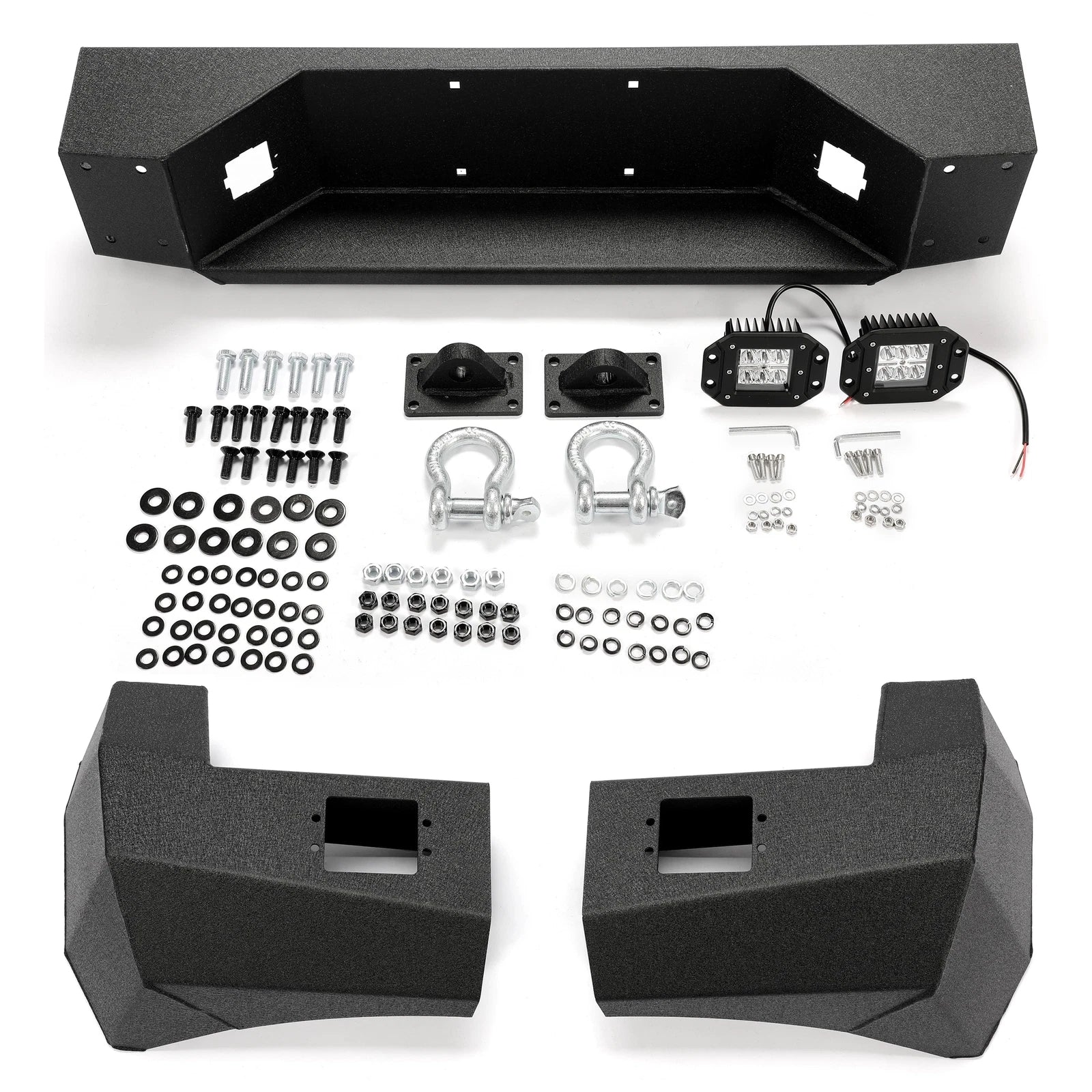 Rear Bumper for Toyota Tacoma (2005–2015) w/License Plate & LED Lights