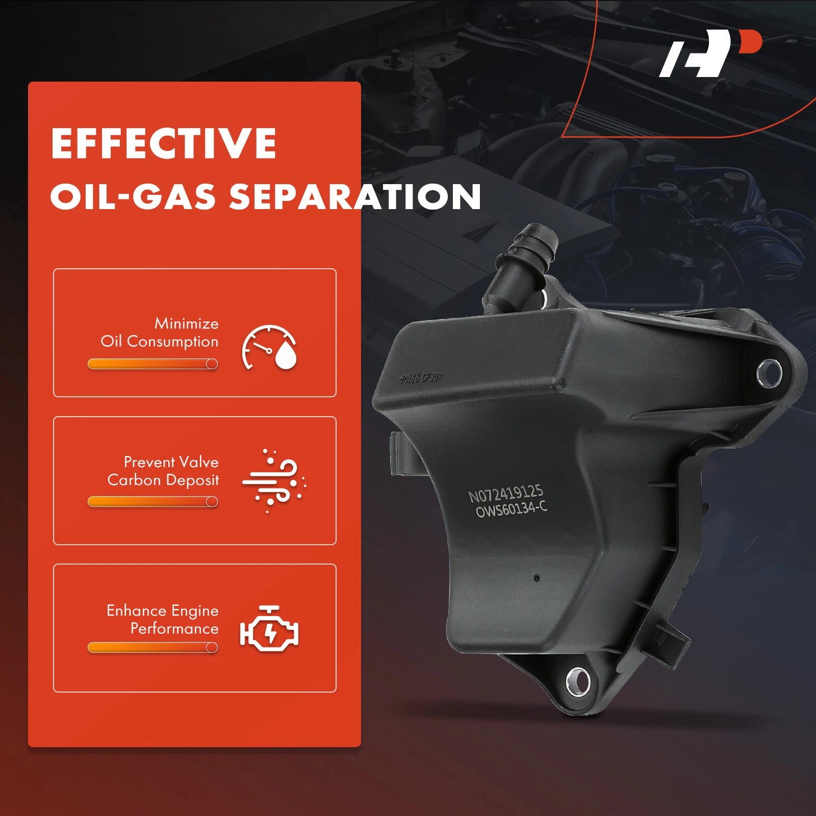 Engine Oil Separator for Mercedes-Benz CL550 CLK550 CLS550 E550 G550 (2007–2018)