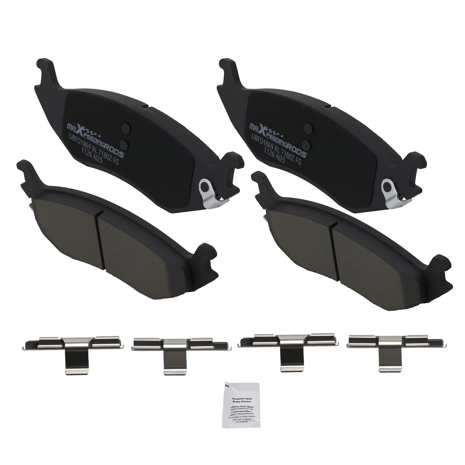 Rear Brake Pads Set for Dodge Durango/Ram 1500 (2002–2006) 2WD/4WD