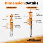 Coilover Lowering Kit for VW MK2 Vento / MK3 Golf Jetta (1993-1998)