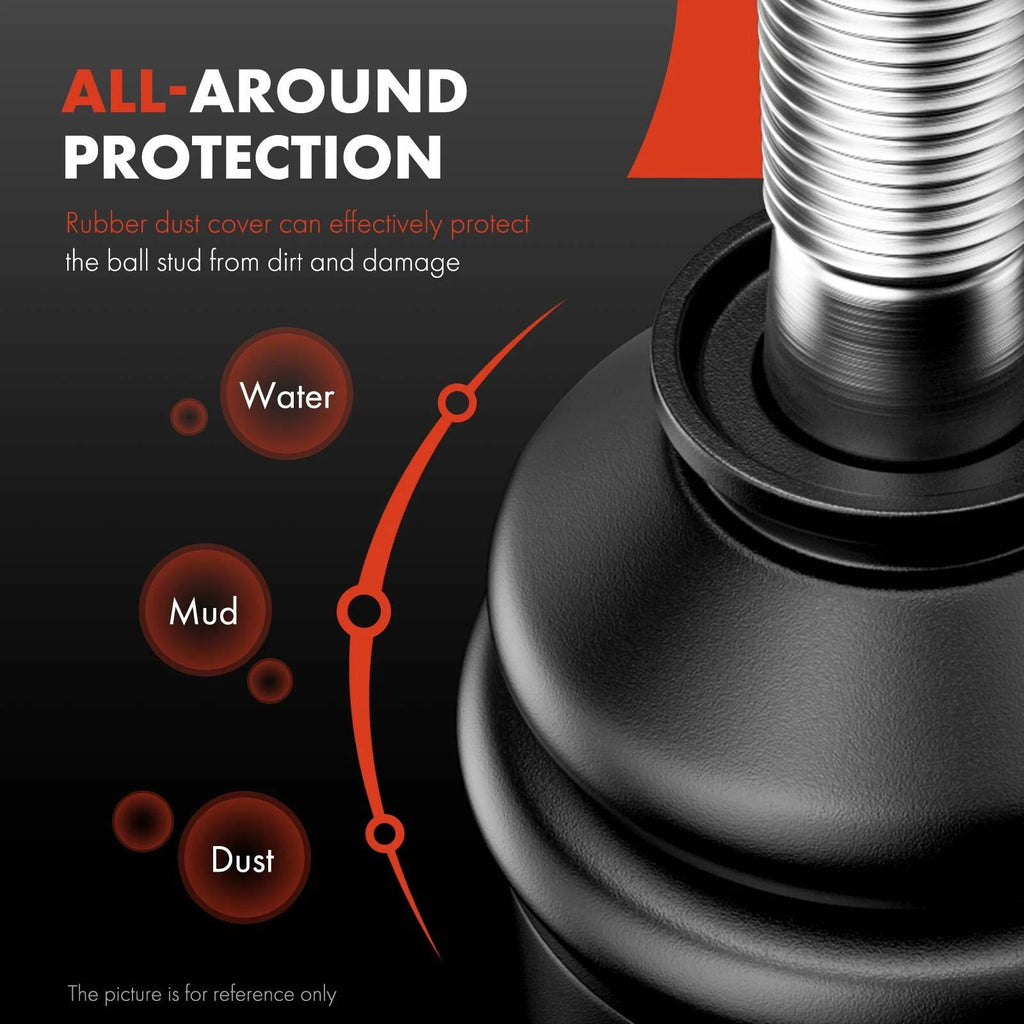 Set of 4 Front Upper & Lower Ball Joints for Ford E-150 E-250 (1997-2014)