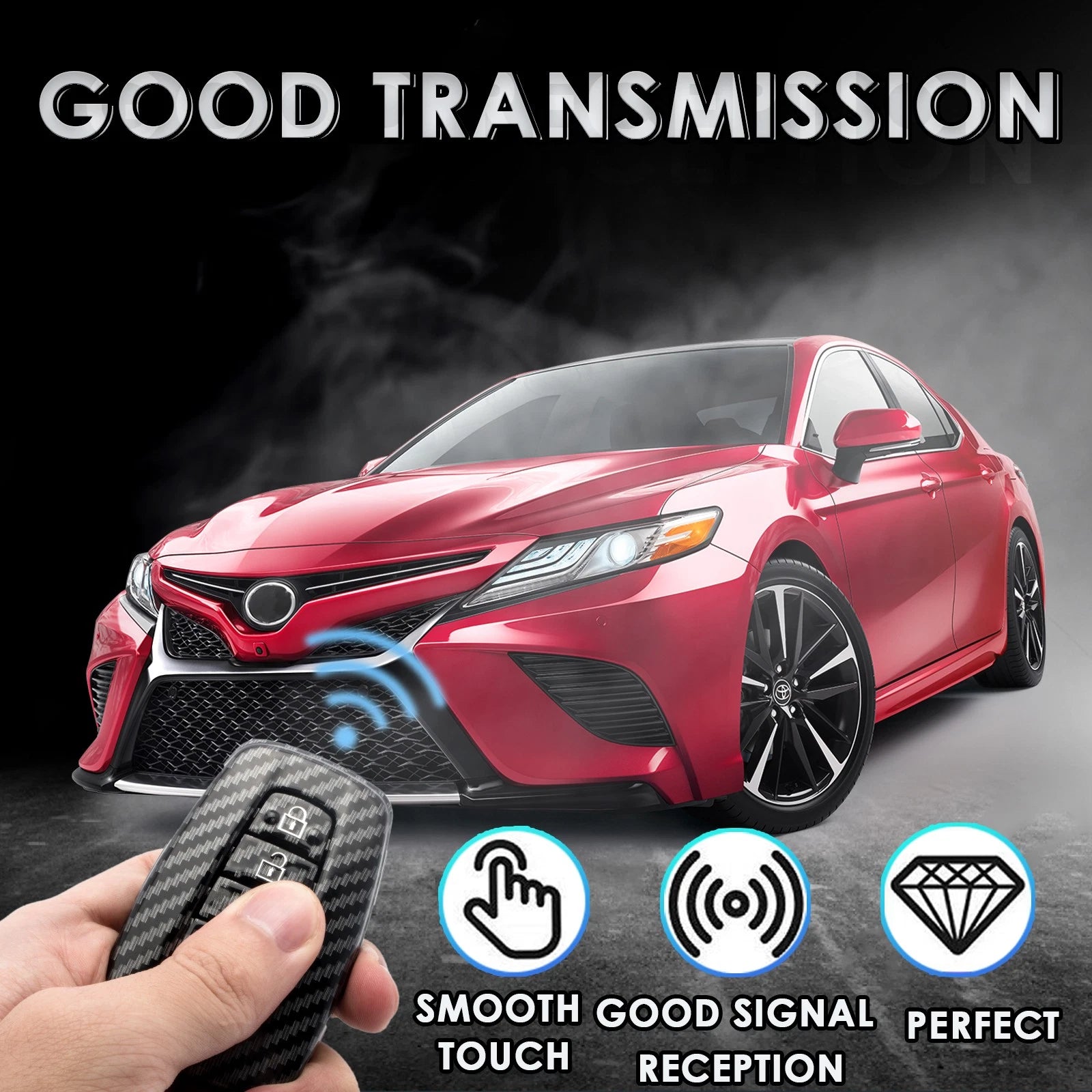 Carbon Fiber ABS Remote Key Fob Protector for Toyota (2012-2024)