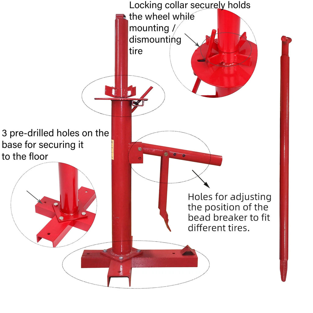Manual Portable Tire Changer Bead Breaker Tool for Home Shop Auto