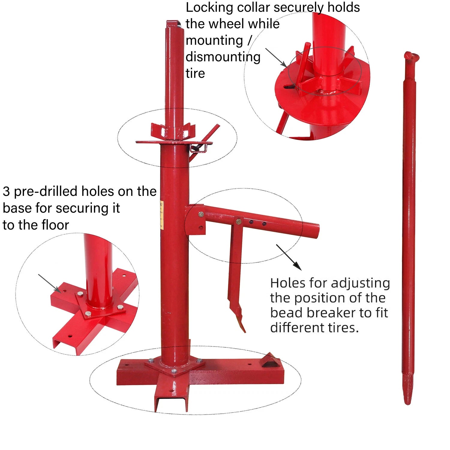 Manual Portable Tire Changer Bead Breaker Tool for Home Shop Auto