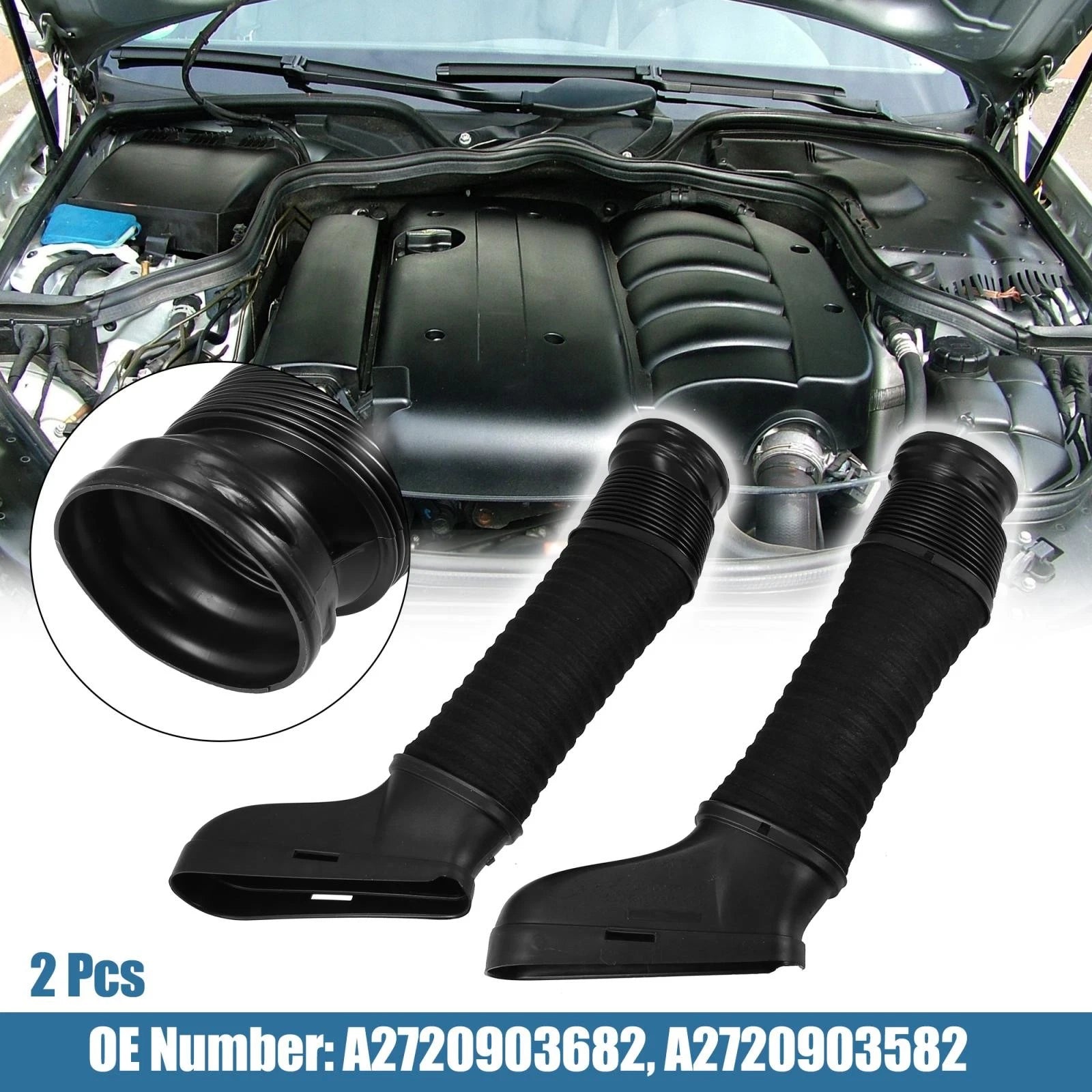 2pcs Air Intake Duct Hose for Mercedes-Benz W204 W212 (2007–2016) A2720903682