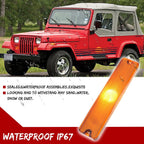 Fender Side Marker Lights for Jeep Wrangler YJ (1987–1995) - Amber LED