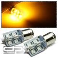 2X 1157 5050/5055 16SMD Bright Yellow LED Bulbs for Cars