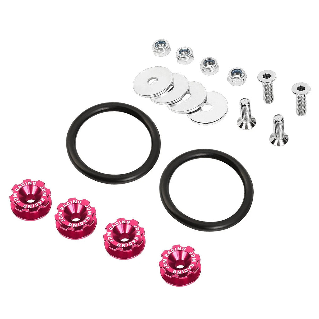 Set of 4 Aluminum Pink Bumper Quick Release Fasteners for Gear Lid