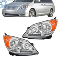 Front Headlights Chrome Halogen for Honda Odyssey (2005–2010) Pair