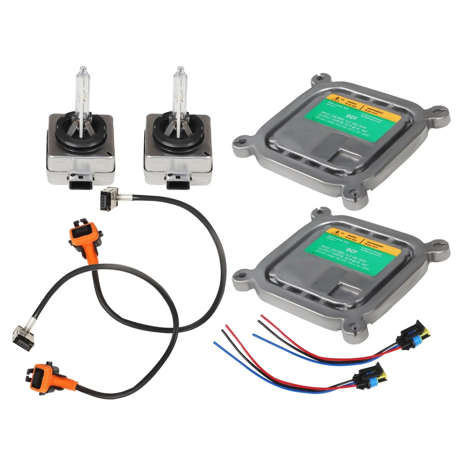 2Pcs Xenon Ballast HID D3S Bulb Wire Kit Control Unit for Ford Flex (2009–2019)