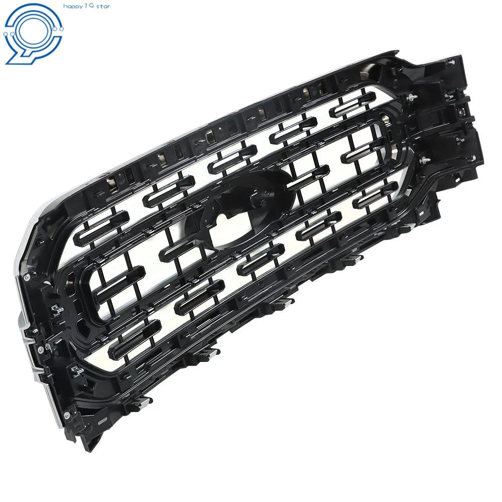 Front Bumper Grille for Ford F150 XLT (2021-2022) Black Chrome