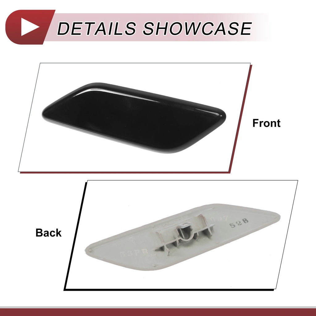 Front Left Washer Nozzle Cover Cap for Honda CR-V (2015–2017) Black