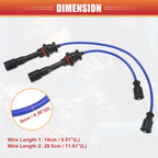 2X Spark Plug Wire Ignition Coil Cable No.BP6D18140A for Mazda Miata (1990–1997)