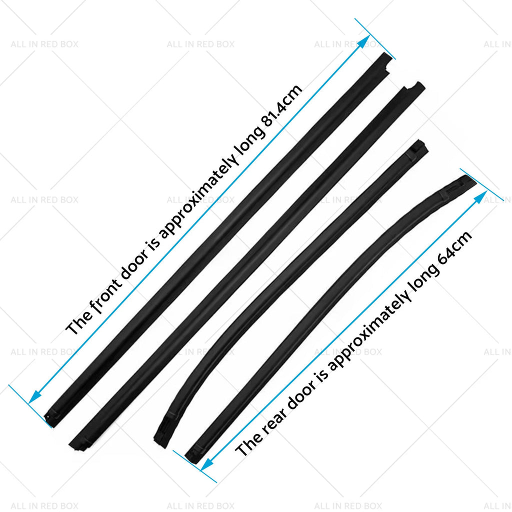 Set of 4 Window Glass Seals for Isuzu D-Max (2012–2019)