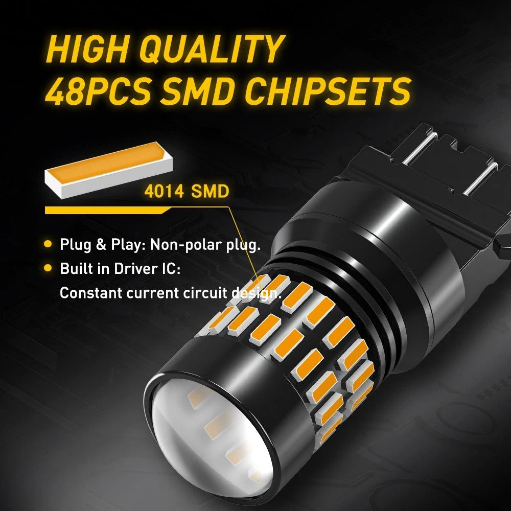 2X LED Turn Signal Parking Bulbs  Amber Yellow