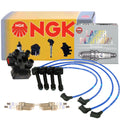 NGK DIS Ignition Coil Wires & 4 Laser Platinum Spark Plugs for Ford Probe (1993–1997)