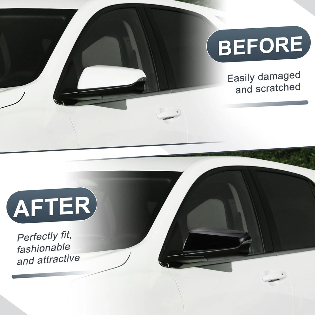 Left Side Rearview Mirror Cover Cap Gloss Black for Chevy Equinox (2010–2017)