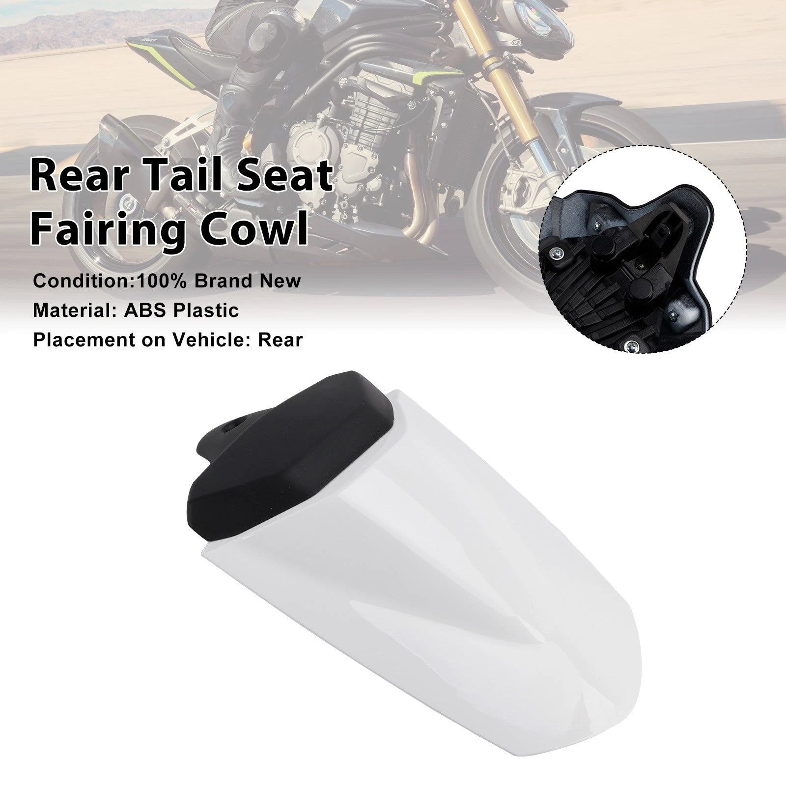 Rear Tail Seat Fairing Cowl Cover for Speed Triple 1200 RS (2025–2026) White