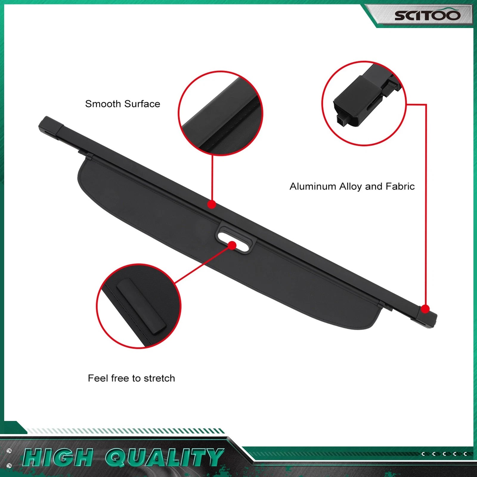 Cargo Cover for Lexus CT200h (2011–2017) Black Rear Trunk Security