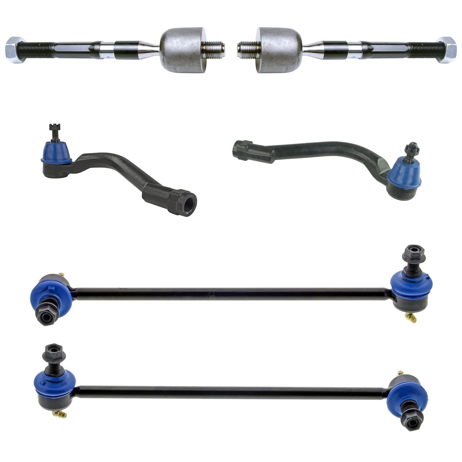 Set of 4 Mevotech Supreme Tie Rod Ends & Sway Bar Links for Optima
