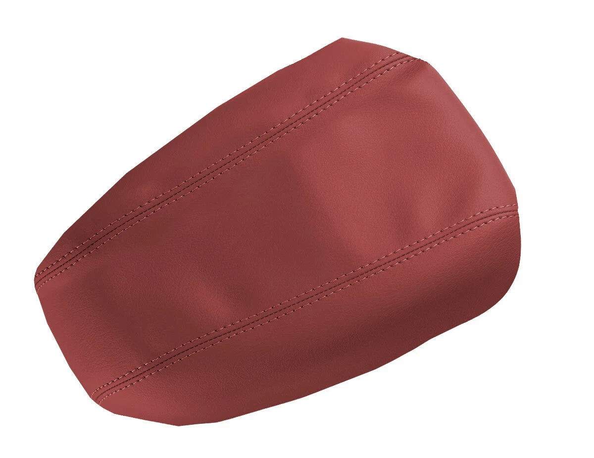 Leather Console Lid Armrest Cover for Kia Cadenza (2014–2016) Red
