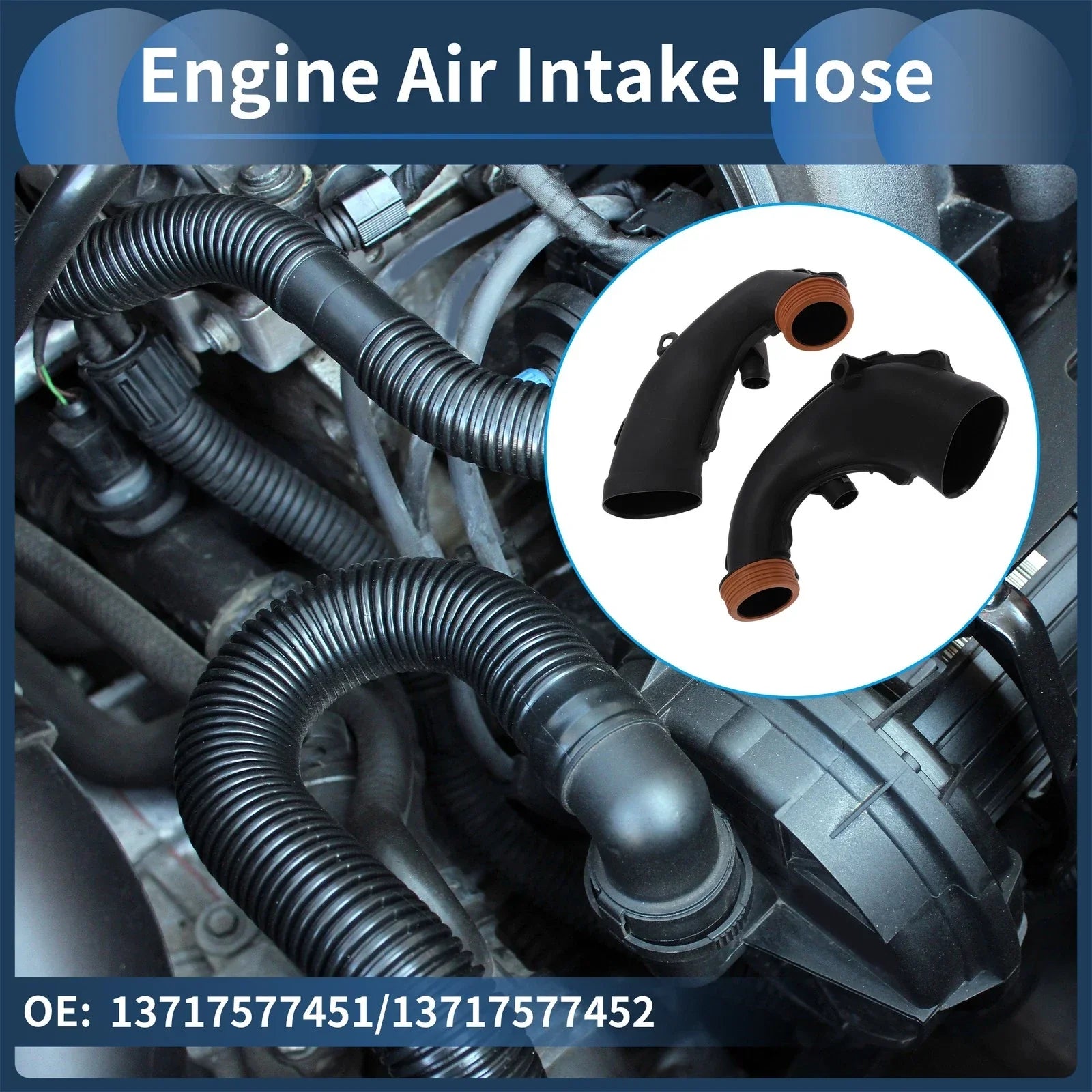 Engine Air Intake Hose for BMW 5 Series X5 X6 Left Right (2007-2013)