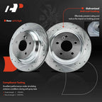 Rear Drilled Brake Rotors & Ceramic Pads for Benz E320 (2003–2005)