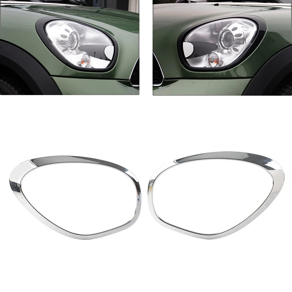 Front Headlight Ring Bezel Trim Cover for BMW Mini Cooper R60 Countryman (2011–2016)