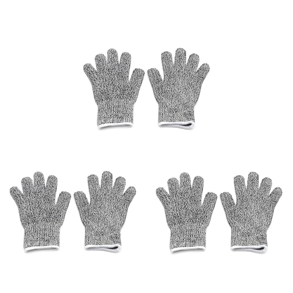 3 Pair Cut Resistant Gloves for Kids 8-12 Years Level 5 Protection