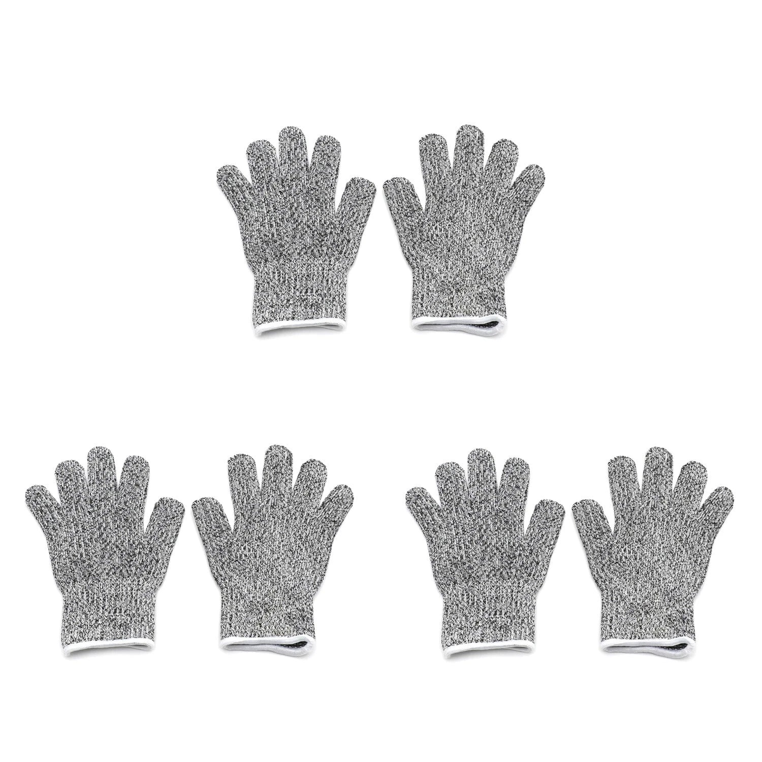 3 Pair Cut Resistant Gloves for Kids 8-12 Years Level 5 Protection