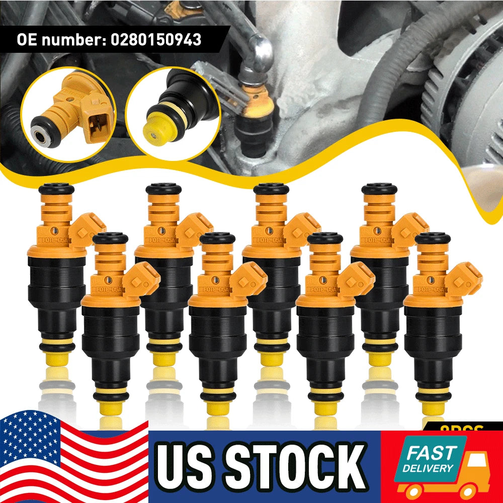 Set of 8 Flow Matched Fuel Injectors for Ford 4.6 5.0 5.4 5.8 (1997–2008)