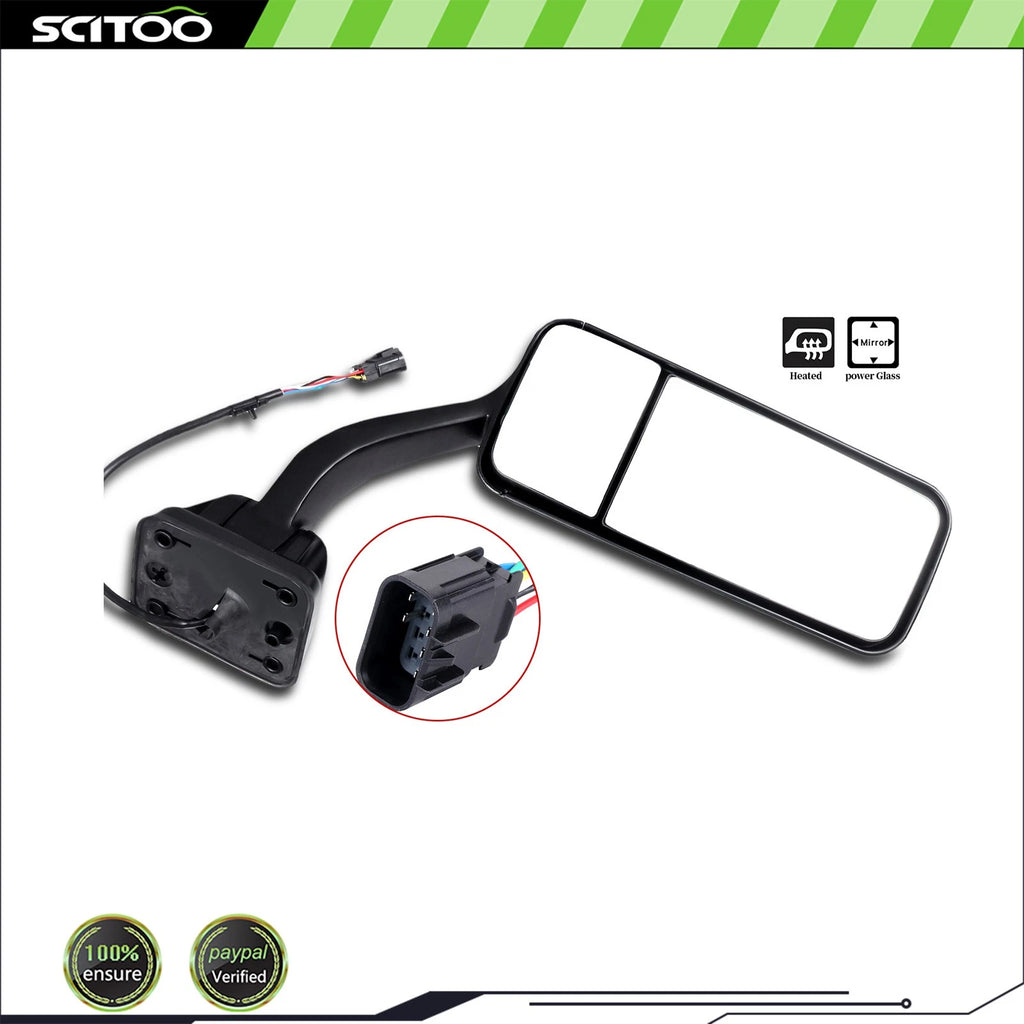 Power Heated Door Mirror for Freightliner Cascadia (2008–2016) - RH Side, Black