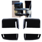 Set of 4 Tow Mirror Cap Covers for Chevy Silverado GMC Sierra (2014–2019) Glossy Black