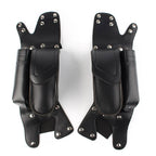 Black Rear Saddlebag Guard Covers for Harley Touring FLHT FLHR FLHX (1993-2023)