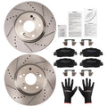 Set of 4 Front Brake Rotors & Ceramic Pads for Honda Accord (2013–2022) S800011 P1654