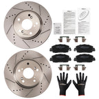Set of 4 Front Brake Rotors & Ceramic Pads for Honda Accord (2013–2022) S800011 P1654