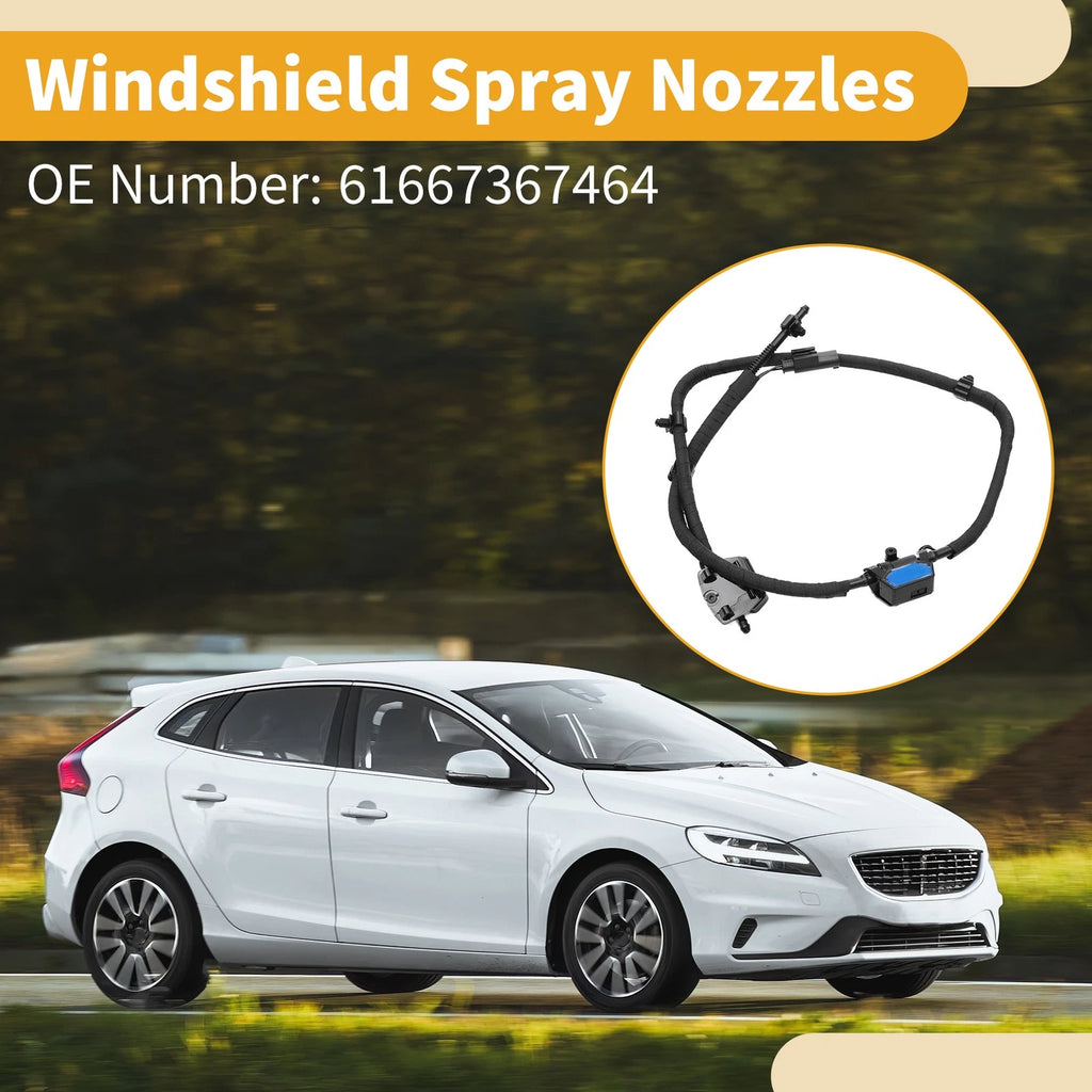 Front Windshield Washer Nozzle for BMW 430i 2017–2019, 435i 2014–2016, Black