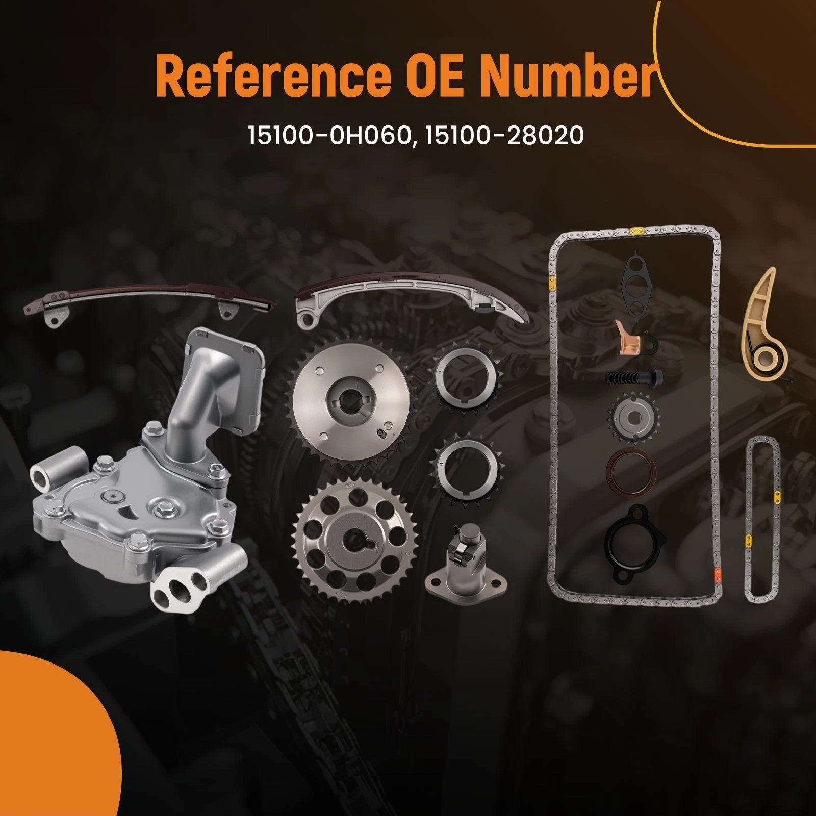 Engine Timing Chain Set for Toyota RAV4 2.0L (2001–2003) 15100-0H060 1AZFE