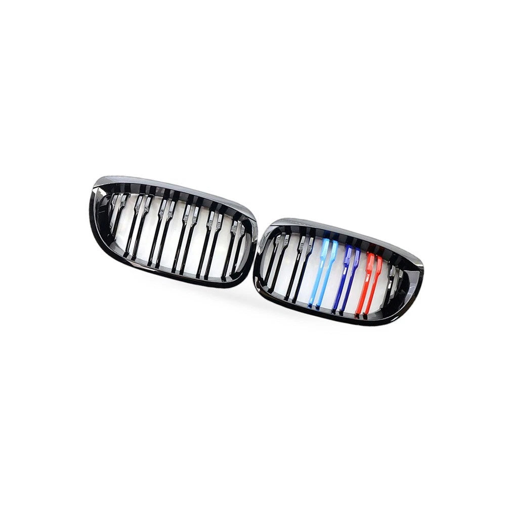 Gloss Black Dual Line Tri-Color Grille for BMW 3 Series E46 (1998–2006)
