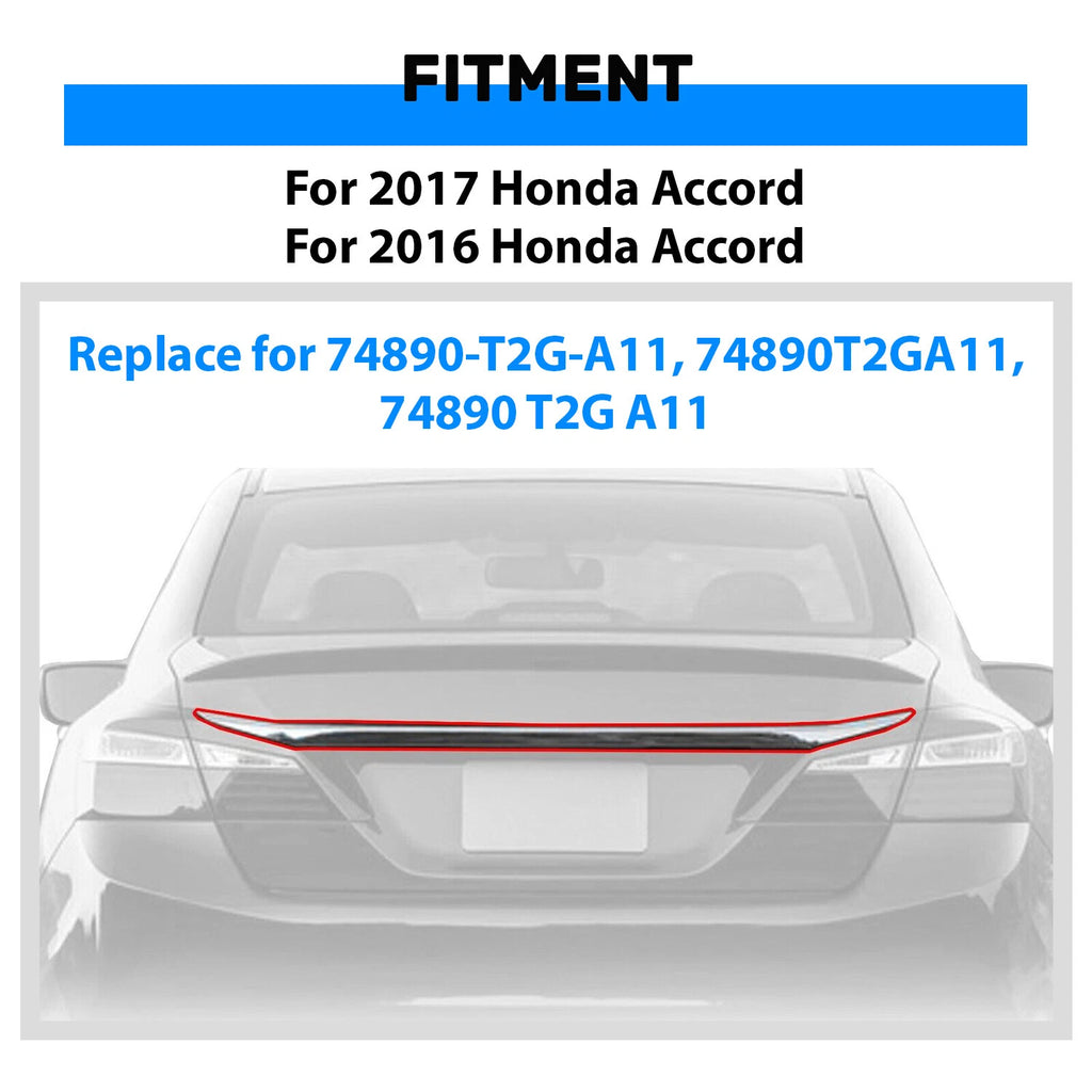 Rear License Garnish Chrome Trim for Honda Accord Sedan (2016–2017)