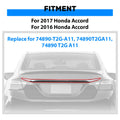 Rear License Garnish Chrome Trim for Honda Accord Sedan (2016–2017)