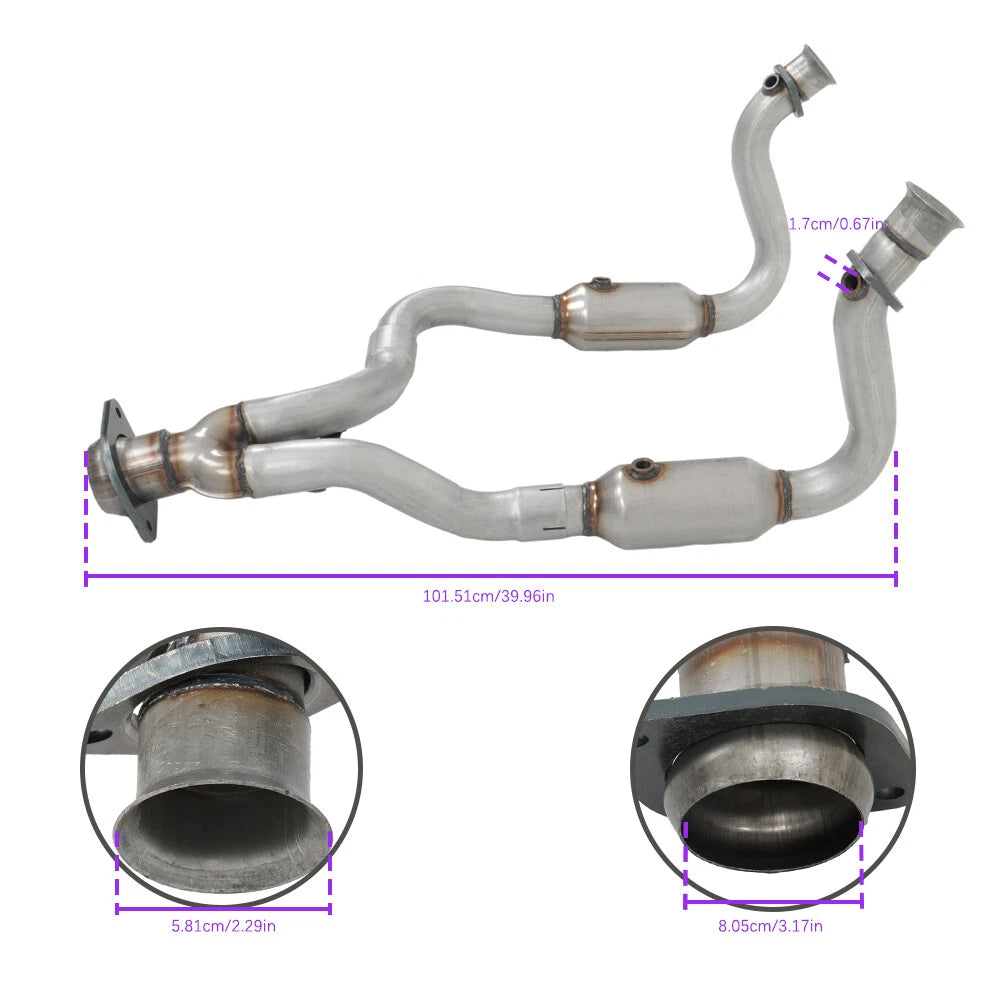 Catalytic Converters Set of 2 for Ford F-250 F-350 F-450 (2008–2010)